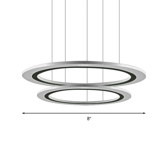 Sleek Acrylic Led Chandelier Pendant Light With Diy Design - Warm/White Ideal For Living Room