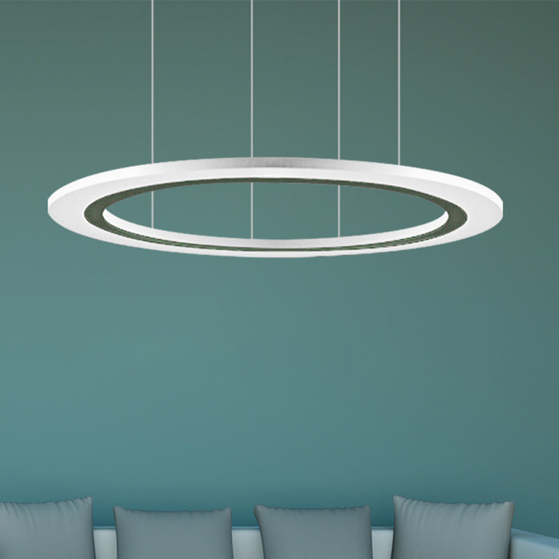 Sleek Acrylic Led Chandelier Pendant Light With Diy Design - Warm/White Ideal For Living Room