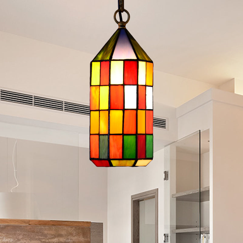 Stunning Multicolored Stained Glass Pendant Light for Bedroom and Living Room