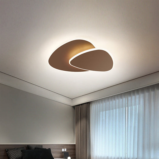 Flush Mount LED Ceiling Light - Triangular Nordic Style, Acrylic Fixture for Corridors