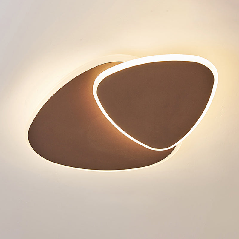 Flush Mount Led Ceiling Light - Triangular Nordic Style Acrylic Fixture For Corridors Coffee / 16