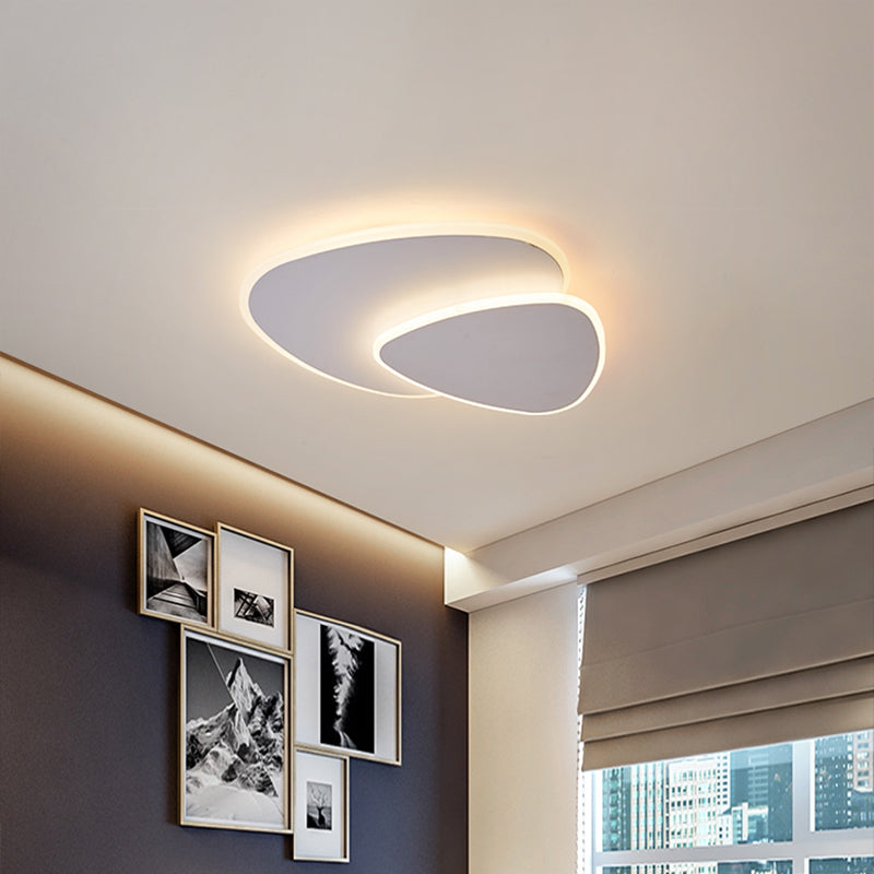 Flush Mount LED Ceiling Light - Triangular Nordic Style, Acrylic Fixture for Corridors