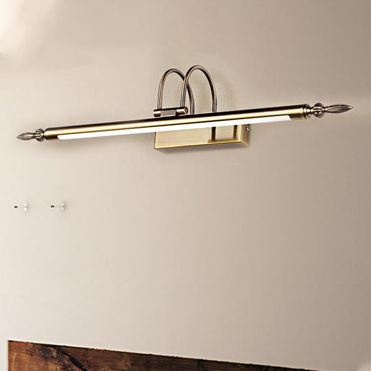 Contemporary Led Wall Sconce - Slim Metal Design 22/26/30 Wide Brass/Nickel Finish White/Warm Light