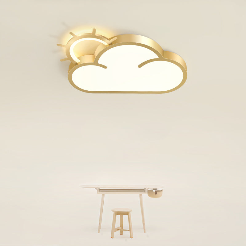 Sunrise Cartoon LED Flushmount Ceiling Light for Kids Bedroom