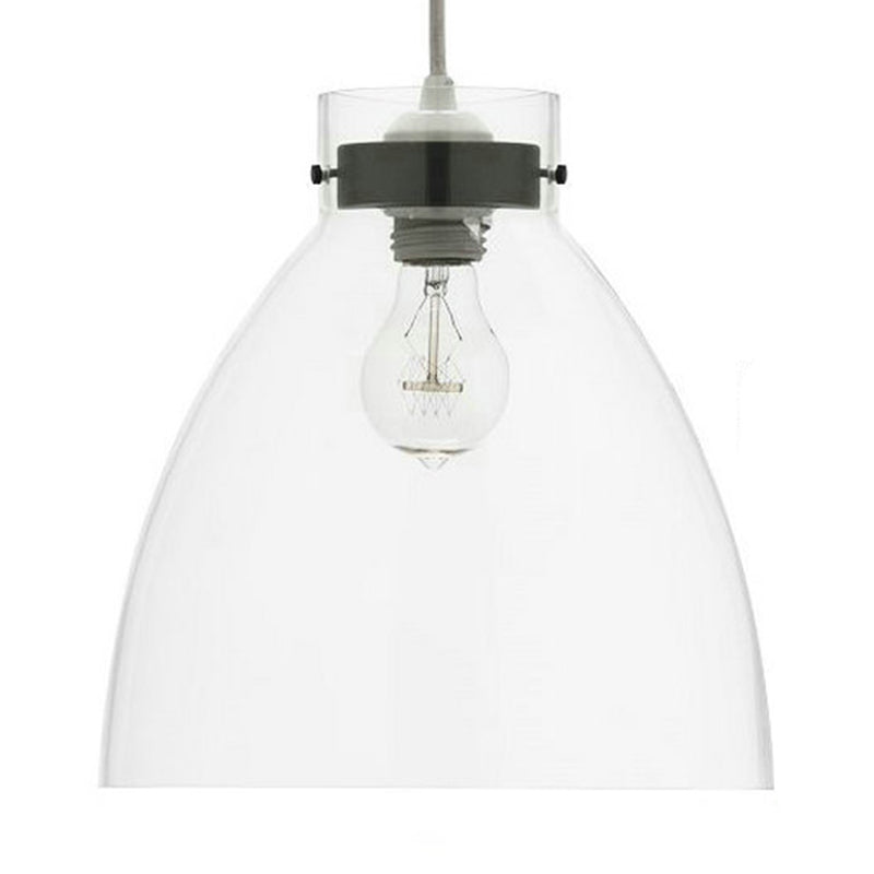 Stylish Clear Glass Pendant Light For Dining Room - Simple Hanging Lamp