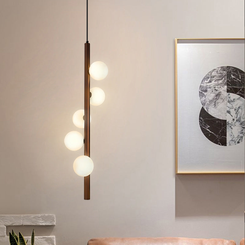 Minimalistic Opal Glass Pendant Chandelier for Living Room Lighting