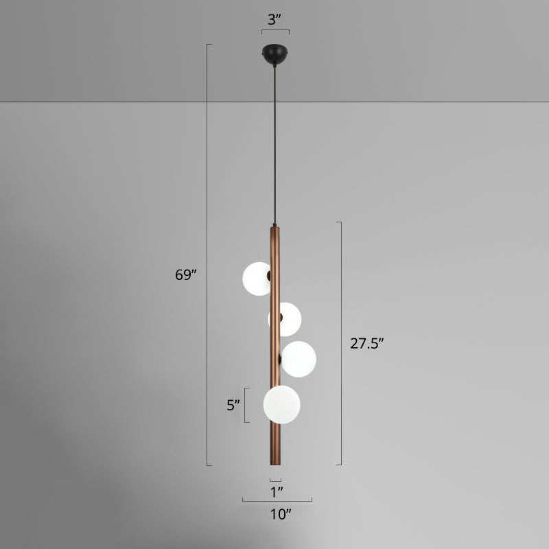 Minimalistic Opal Glass Pendant Chandelier for Living Room Lighting