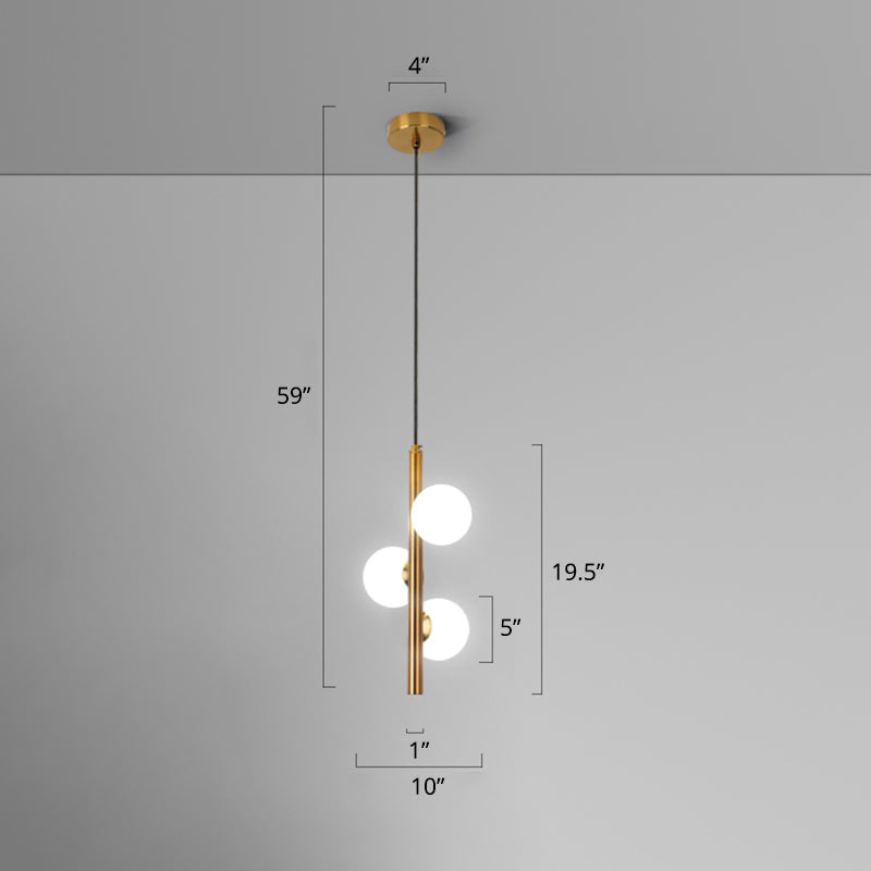 Minimalistic Opal Glass Pendant Chandelier for Living Room Lighting