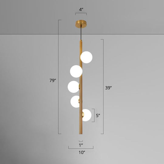 Minimalistic Opal Glass Pendant Chandelier for Living Room Lighting