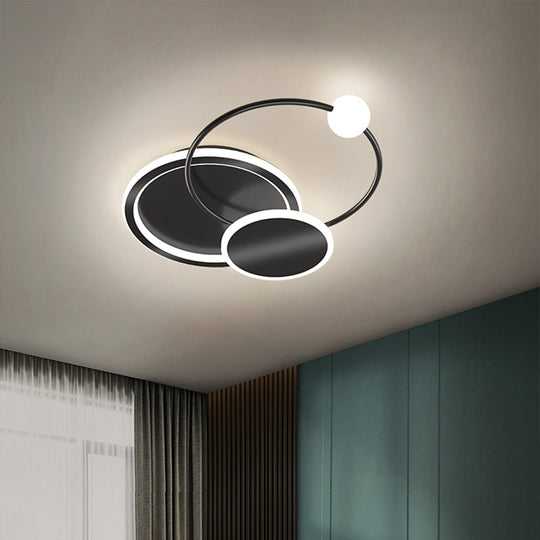 Minimalist Geometric Acrylic LED Flush Mount Ceiling Light for Bedrooms