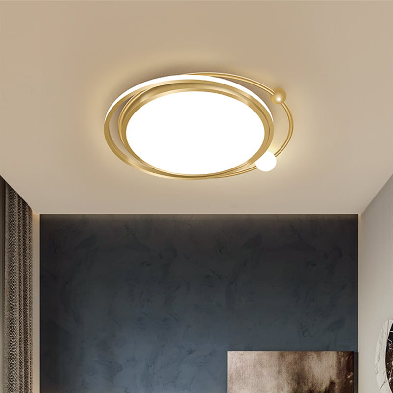 Minimalist Geometric Acrylic LED Flush Mount Ceiling Light for Bedrooms