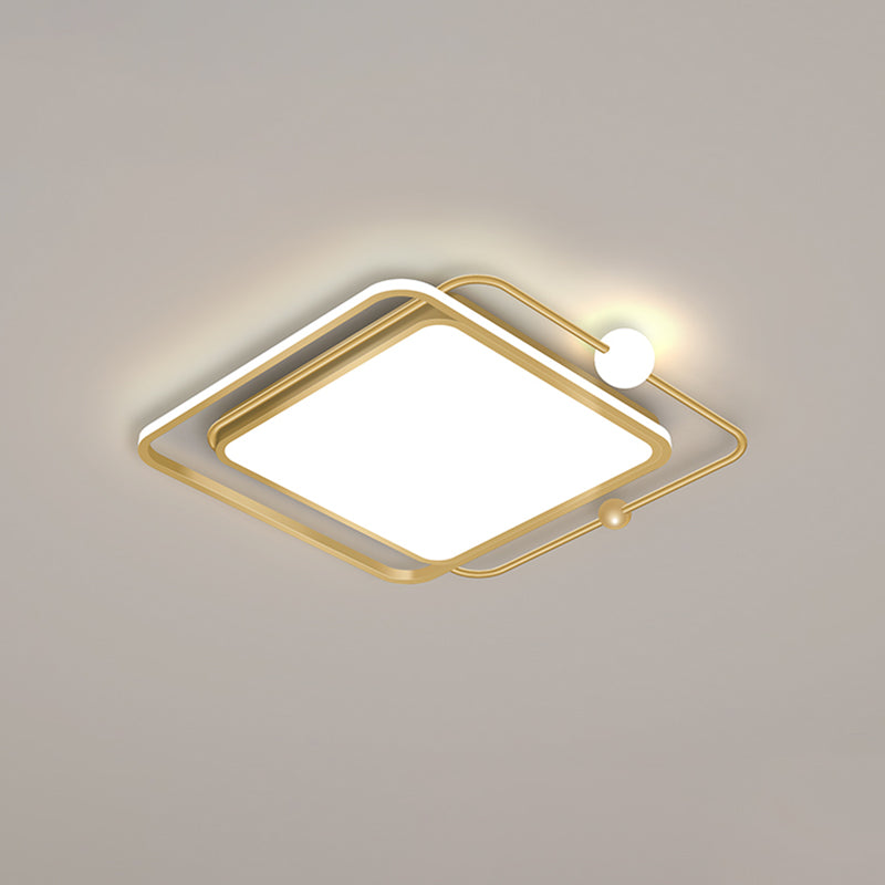 Minimalist Geometric Acrylic LED Flush Mount Ceiling Light for Bedrooms