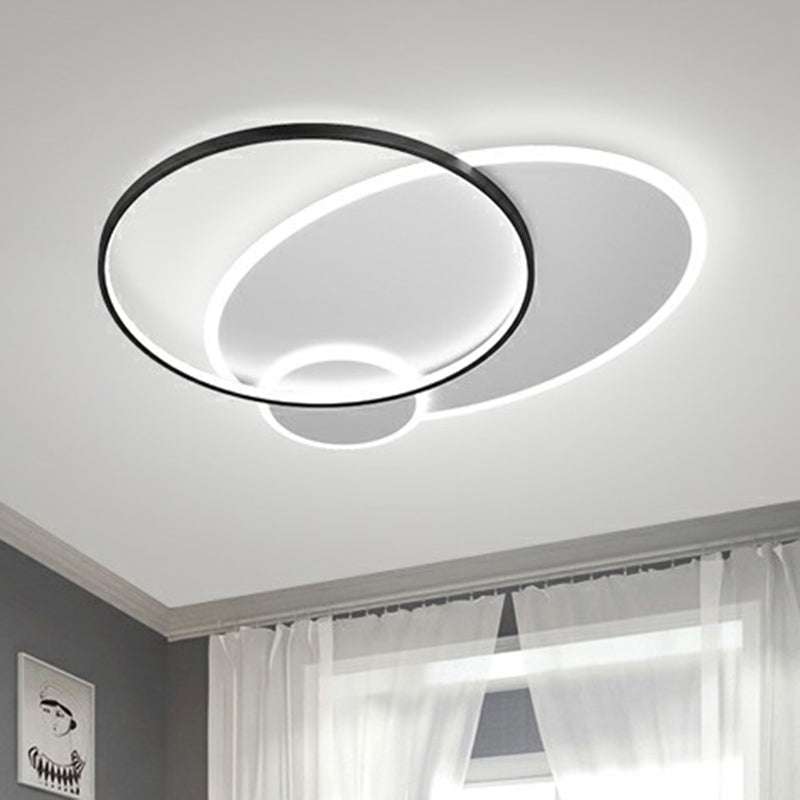 Modern 3-Loop LED Flush Mount Ceiling Light for Living Room