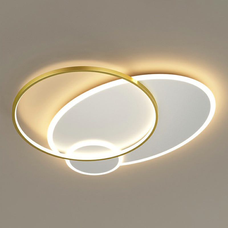 Modern 3-Loop LED Flush Mount Ceiling Light for Living Room