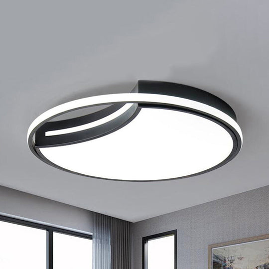 Modern Acrylic Ceiling Lamp: Incomplete Circle Design, Stylish Ceiling Mount Light for Foyer