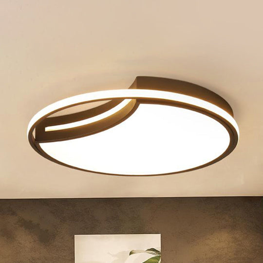 Modern Acrylic Ceiling Lamp: Incomplete Circle Design, Stylish Ceiling Mount Light for Foyer