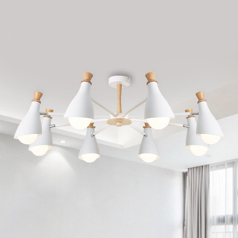 Macaron Style Metal Bottle Chandelier - Ideal For Living Room And Nursery Stylish Hanging Light