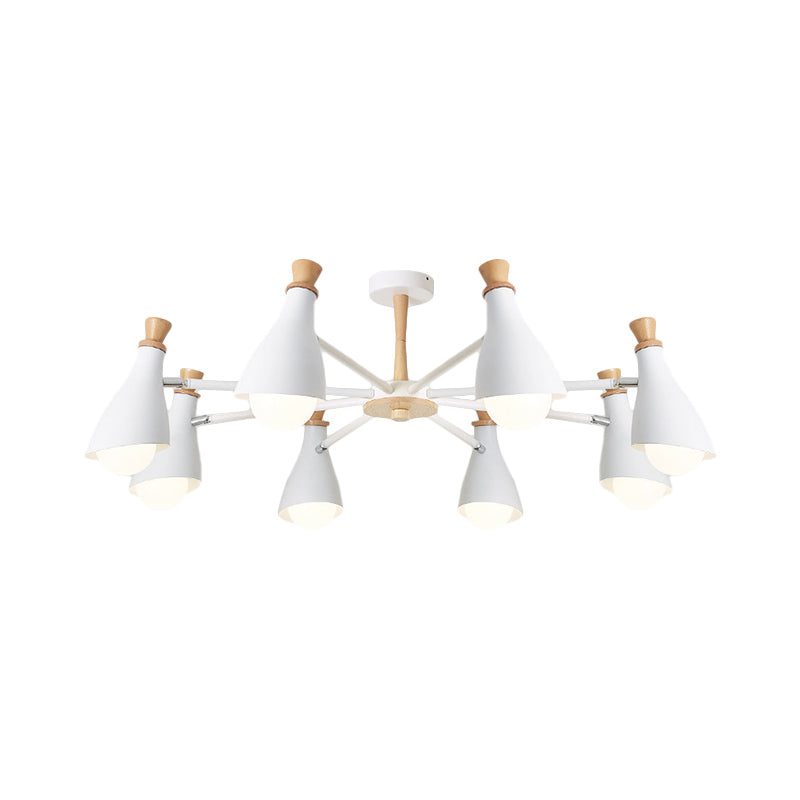 Macaron Style Metal Bottle Chandelier - Ideal For Living Room And Nursery Stylish Hanging Light