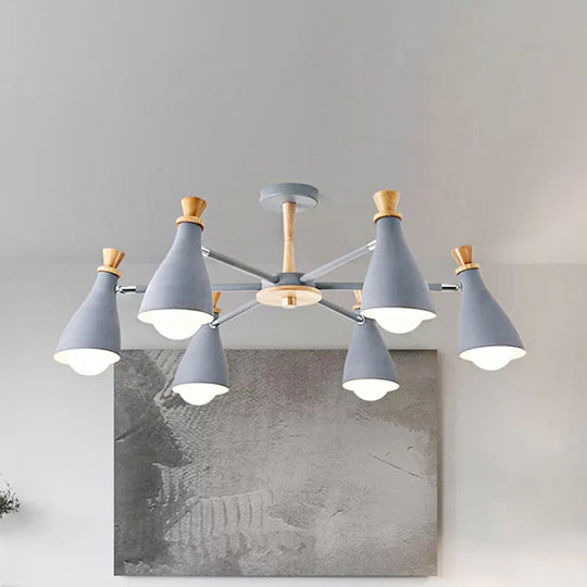 Macaron Style Metal Bottle Chandelier - Ideal For Living Room And Nursery Stylish Hanging Light