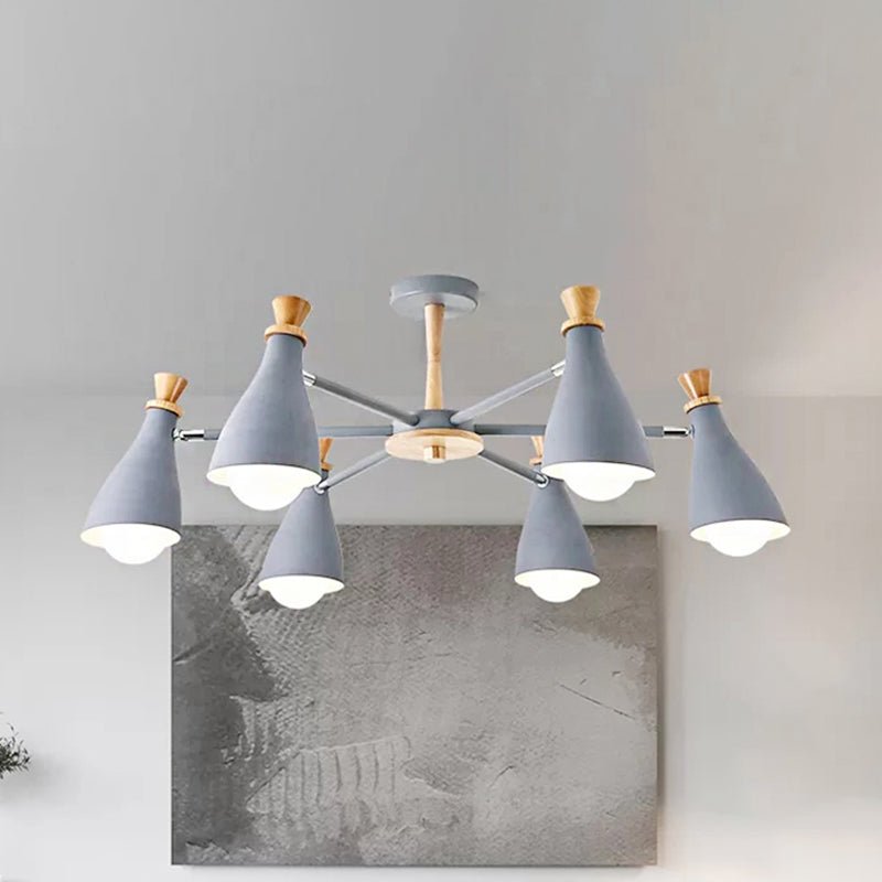 Macaron Style Metal Bottle Chandelier - Ideal For Living Room And Nursery Stylish Hanging Light 6 /