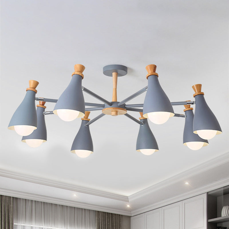 Macaron Style Metal Bottle Chandelier - Ideal For Living Room And Nursery Stylish Hanging Light 8 /