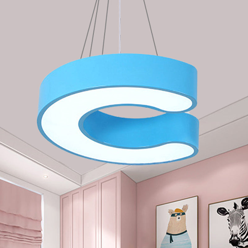 Adorable Baby Bedroom Pendant Light - Lovely Letter Acrylic Led Suspension