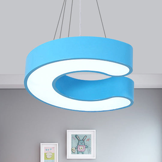 Adorable Baby Bedroom Pendant Light - Lovely Letter Acrylic Led Suspension