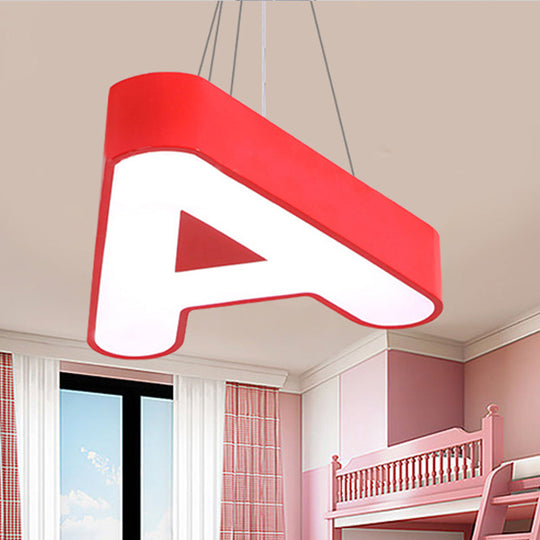 Adorable Baby Bedroom Pendant Light - Lovely Letter Acrylic Led Suspension