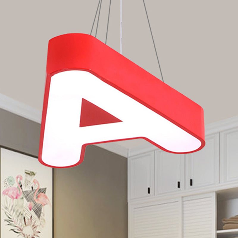 Adorable Baby Bedroom Pendant Light - Lovely Letter Acrylic Led Suspension