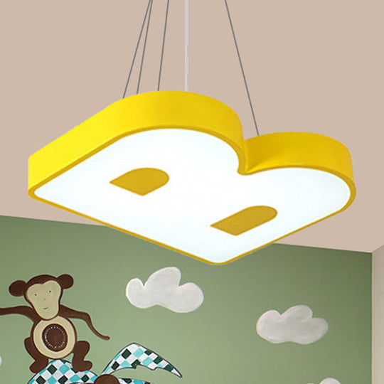 Adorable Baby Bedroom Pendant Light - Lovely Letter Acrylic Led Suspension