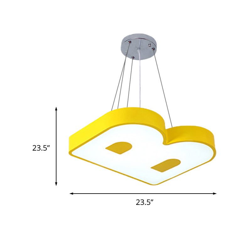 Adorable Baby Bedroom Pendant Light - Lovely Letter Acrylic Led Suspension