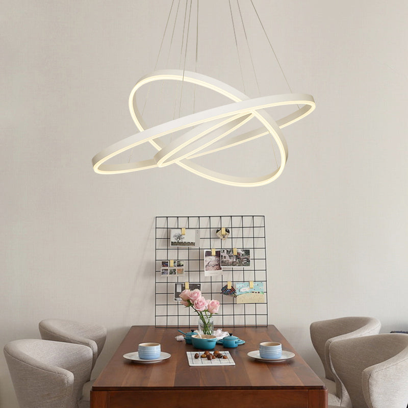 Modern LED Chandelier: Acrylic Suspension Lamp for Dining Room