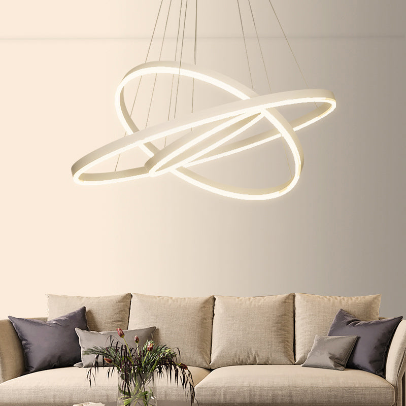 Modern LED Chandelier: Acrylic Suspension Lamp for Dining Room