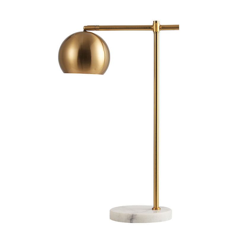 Postmodern Dome Table Lamp - Brass Metal 1 Head Marble Base