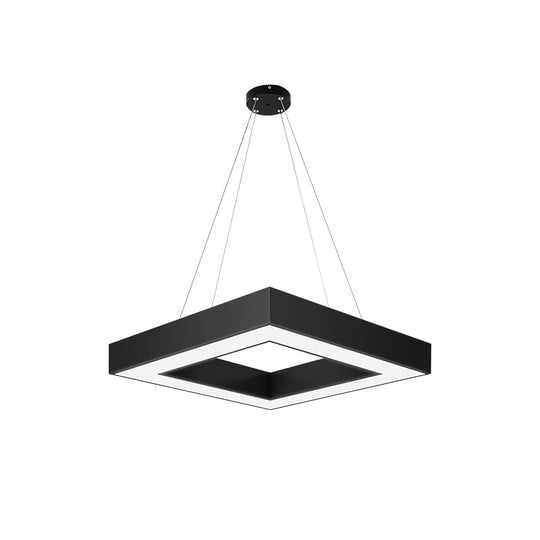 Black Square Led Chandelier Nordic Style Acrylic Ceiling Light