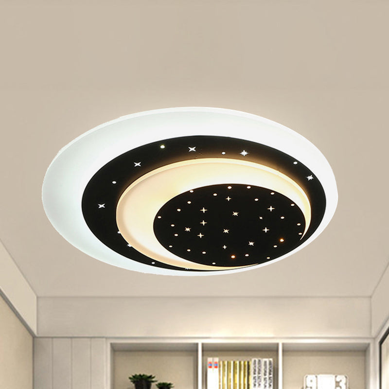 Starlit Acrylic Crescent Led Ceiling Light: A Romantic Flushmount For Girls Bedroom