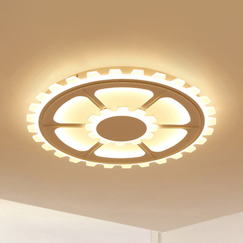 Modern White LED Flower Ceiling Light for Kids' Bedroom