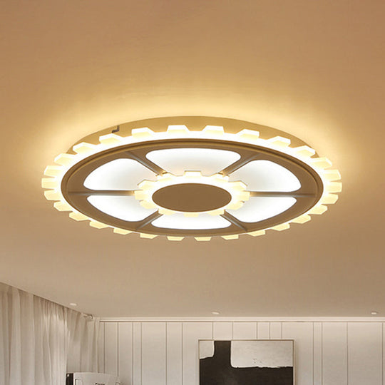 Modern White LED Flower Ceiling Light for Kids' Bedroom