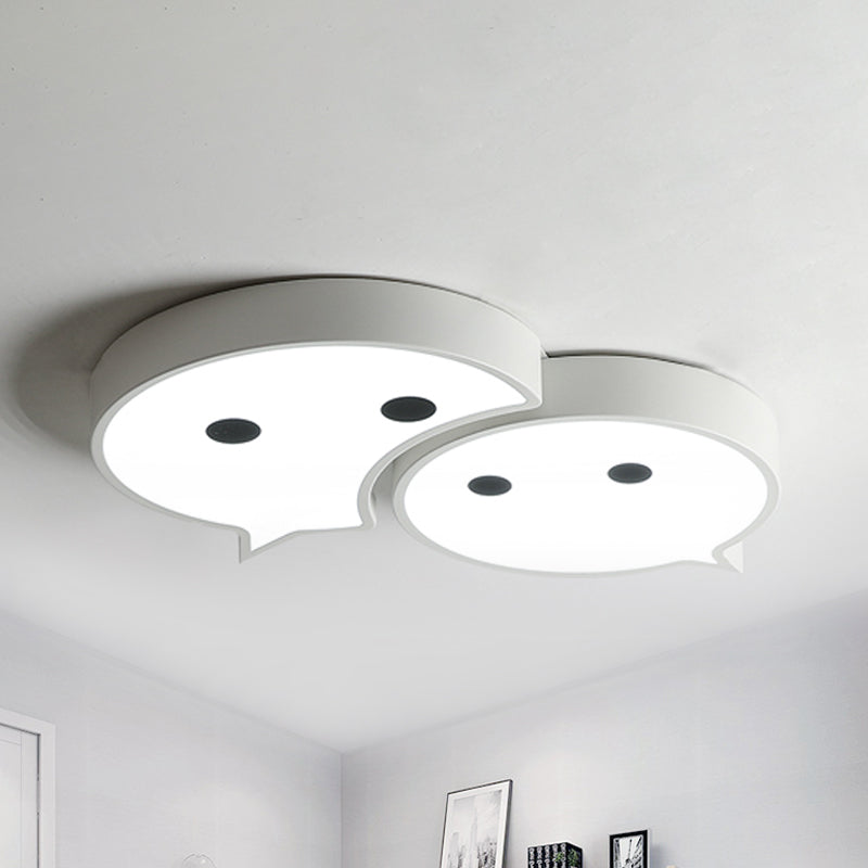 Baby Elf Led Ceiling Mount Light: Charming Metal And Acrylic Lamp For Childs Bedroom