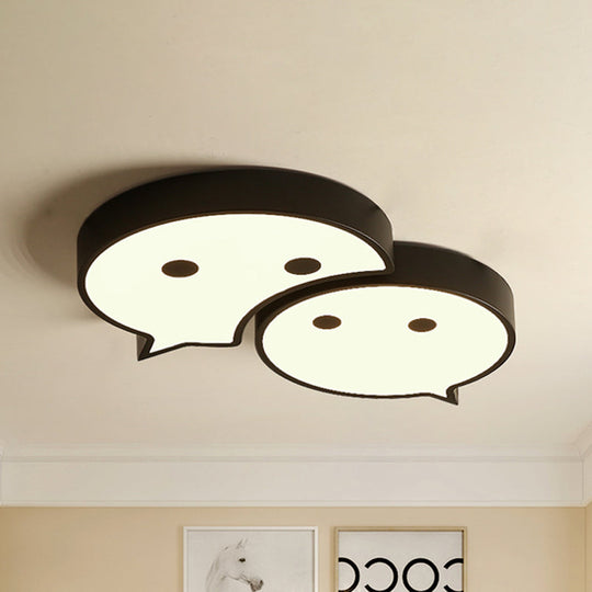 Baby Elf LED Ceiling Mount Light: Charming Metal and Acrylic Lamp for Child's Bedroom