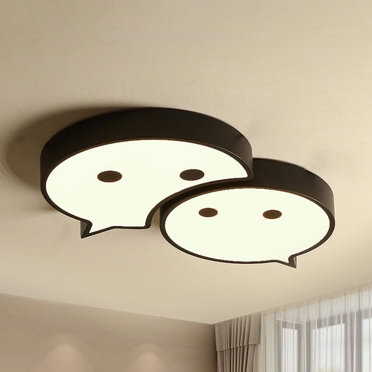 Baby Elf LED Ceiling Mount Light: Charming Metal and Acrylic Lamp for Child's Bedroom