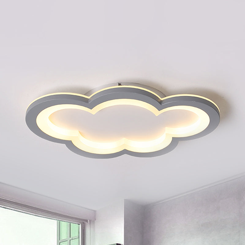 Modern Acrylic LED Flush Mount Cloud Ceiling Light for Play Room