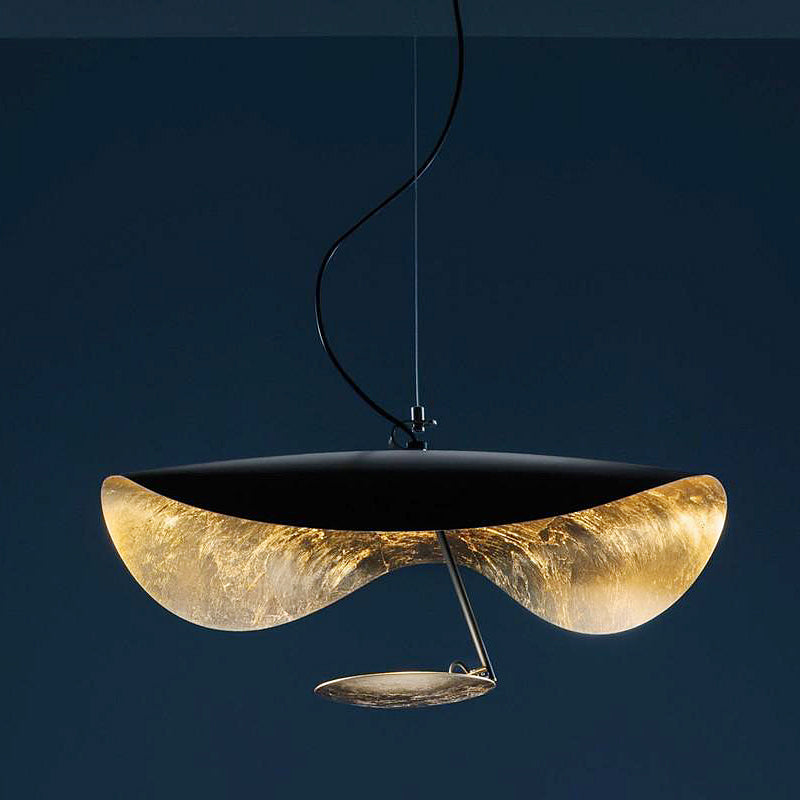 Modern 1-Bulb Pendant Lamp With Metal Hat Shade - Perfect For Restaurants