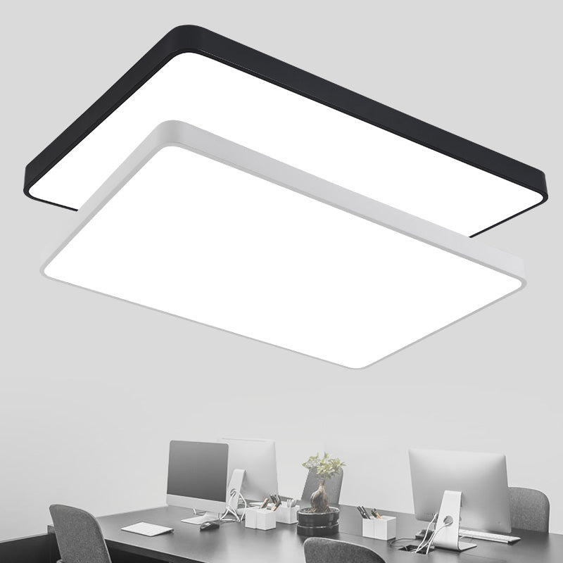 Contemporary LED Geometric Ceiling Light Fixture for Office - Acrylic Flush Mount