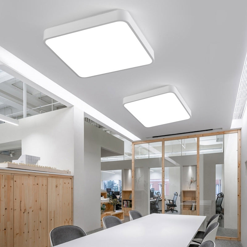 Discover Futuristic Illumination: Acrylic Flush Mount Led Fixture With Modern Geometric Design For