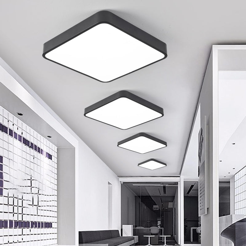 Discover Futuristic Illumination: Acrylic Flush Mount LED Fixture with Modern Geometric Design for Office and Beyond