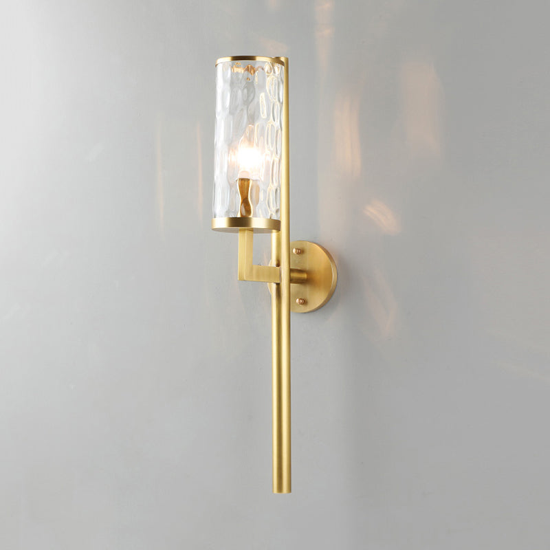 Traditional Dimpled Blown Glass Gold Sconce - Wall Mounted Lighting (1/2 Heads)