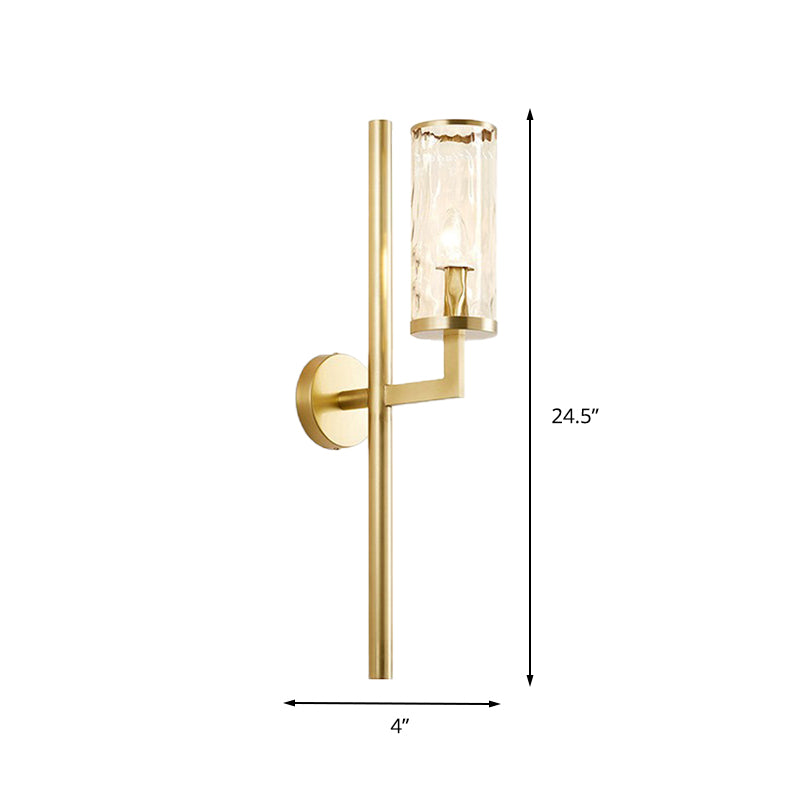 Traditional Dimpled Blown Glass Gold Sconce - Wall Mounted Lighting (1/2 Heads)