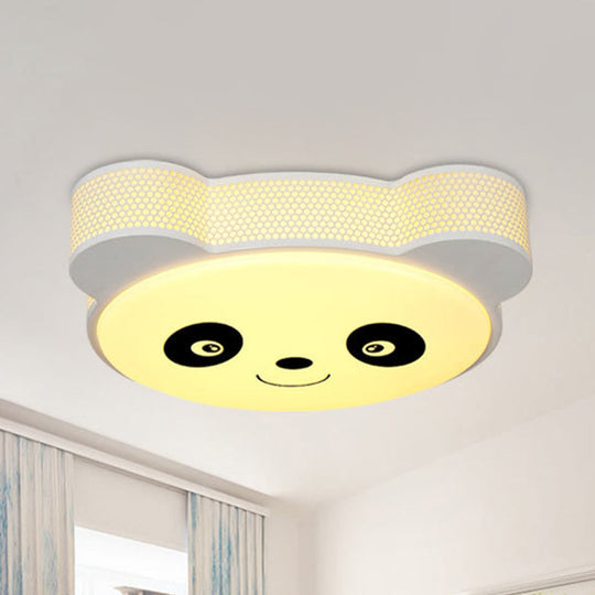 Kids' Cartoon Panda Flush Mount Ceiling Light - Acrylic Fixture for Kindergarten