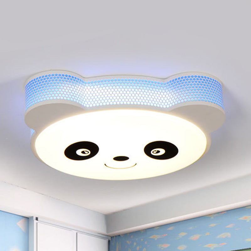 Kids' Cartoon Panda Flush Mount Ceiling Light - Acrylic Fixture for Kindergarten